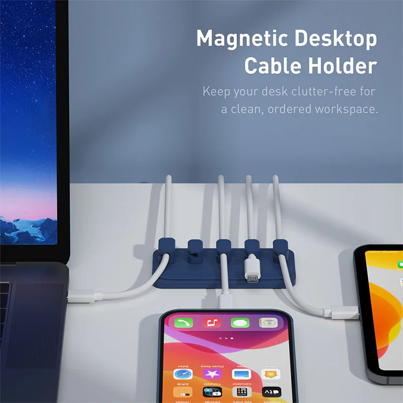 Desktop Magnetic Cable Clip Organizer
