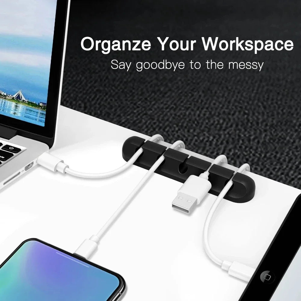 Silicone Cable organizer Management Clips