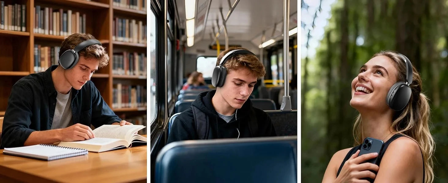 Foldable Deep Bass Wireless Headphones⁠