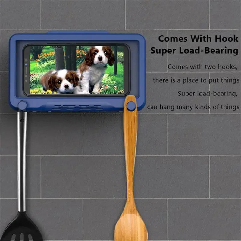Waterproof Shower Phone Holder with Anti-Fog Screen
