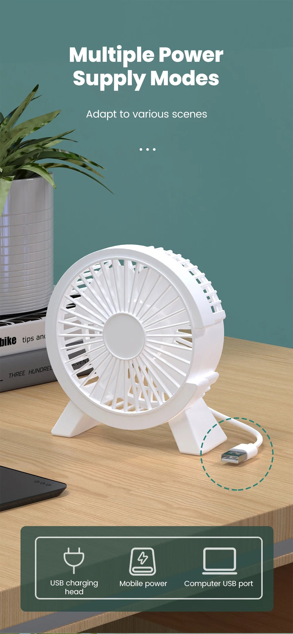 Portable Mini USB Desk Fan