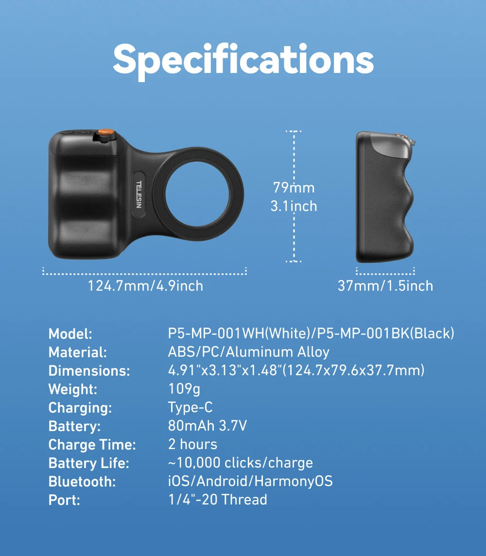TELESIN Magnetic Smartphone Camera Grip