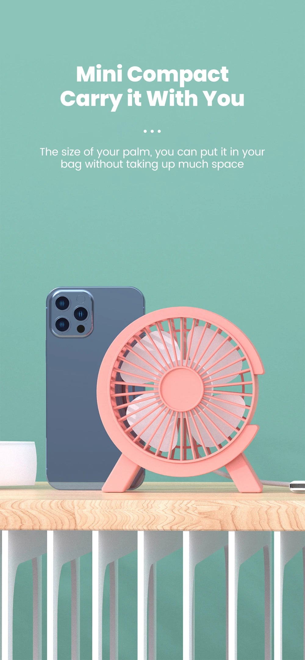 Portable Mini USB Desk Fan