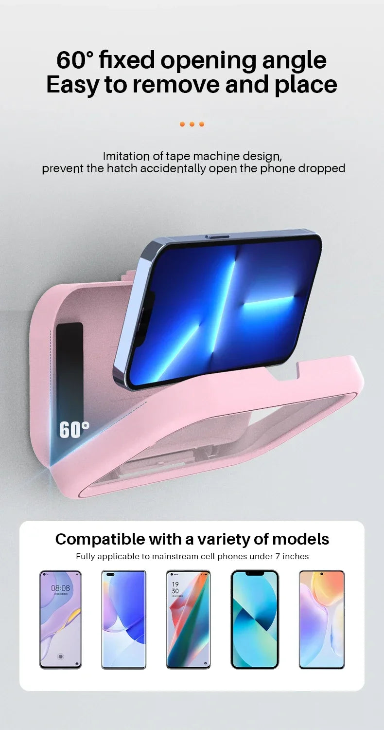 Waterproof Shower Phone Holder with Anti-Fog Screen
