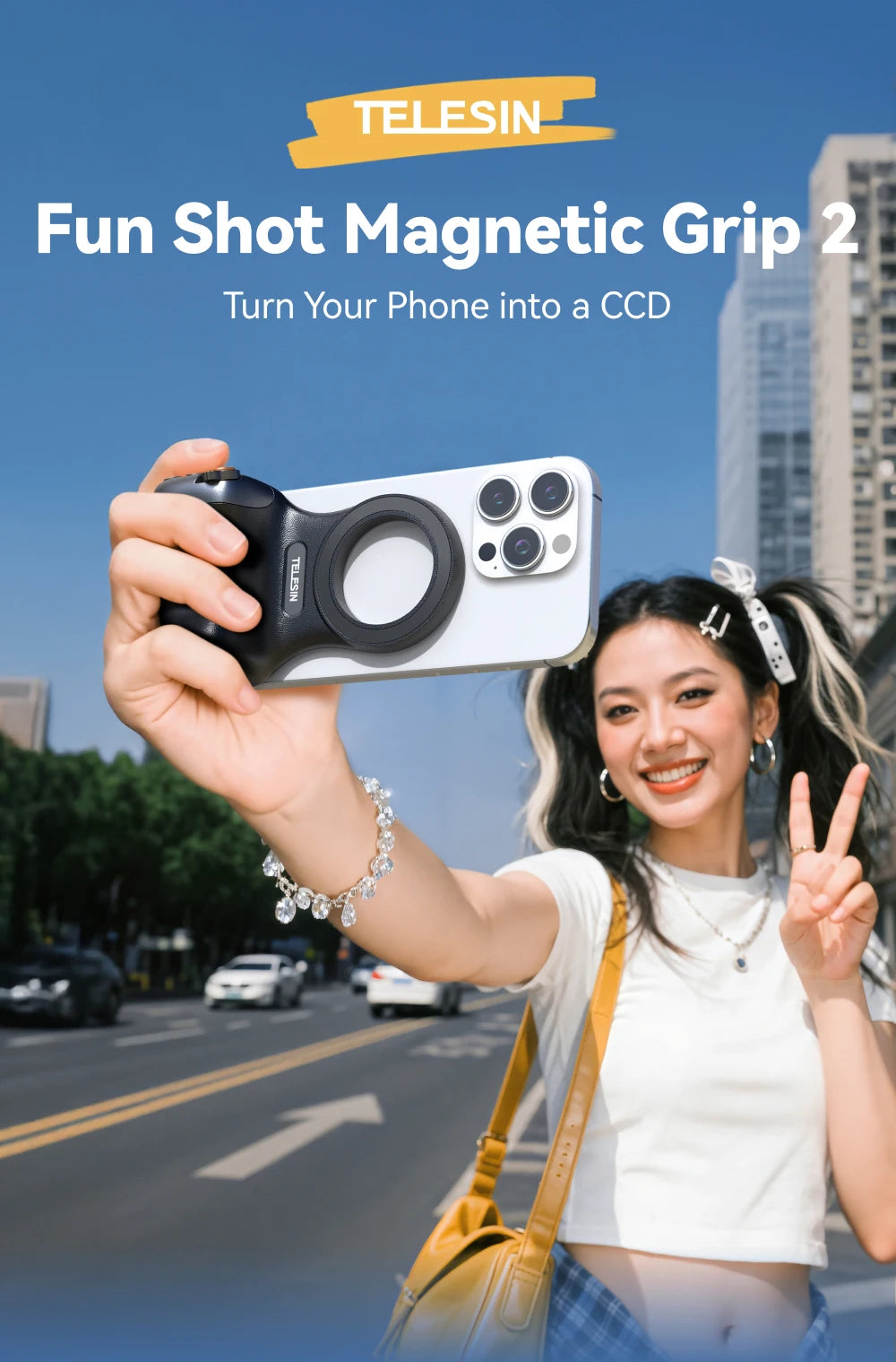 TELESIN Magnetic Smartphone Camera Grip