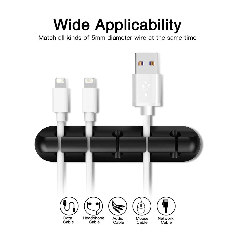 Silicone Cable organizer Management Clips