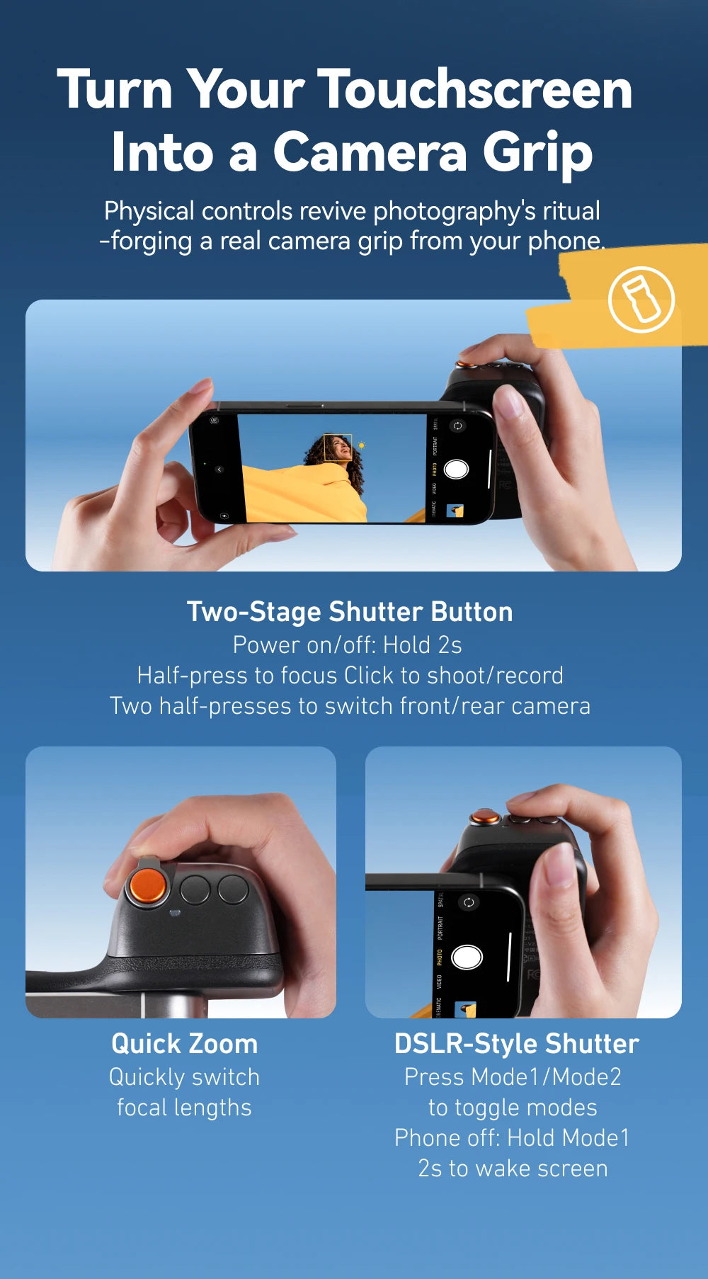 TELESIN Magnetic Smartphone Camera Grip