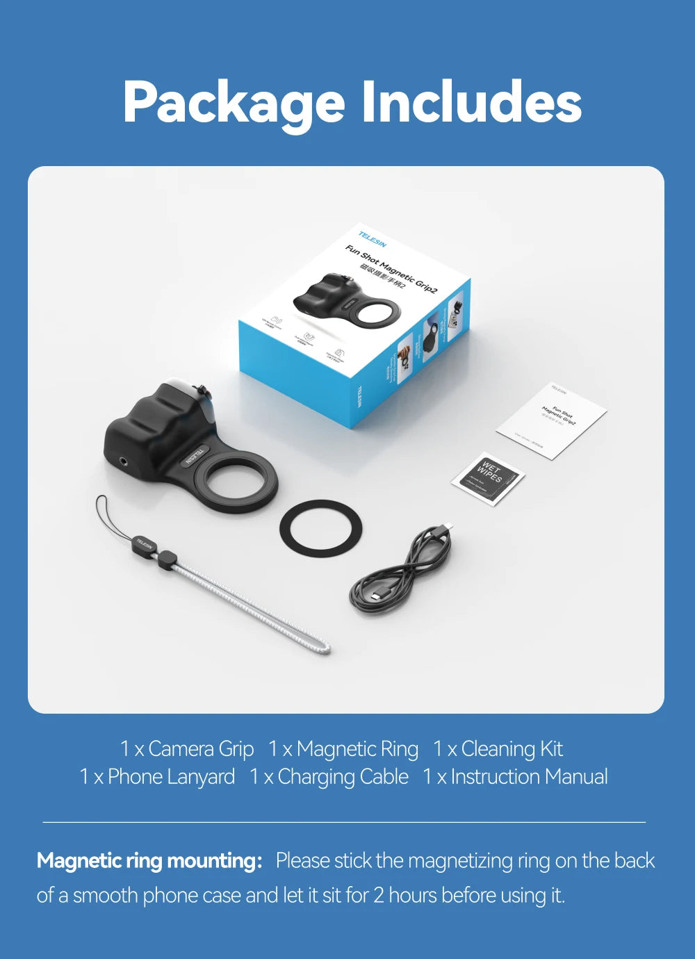 TELESIN Magnetic Smartphone Camera Grip