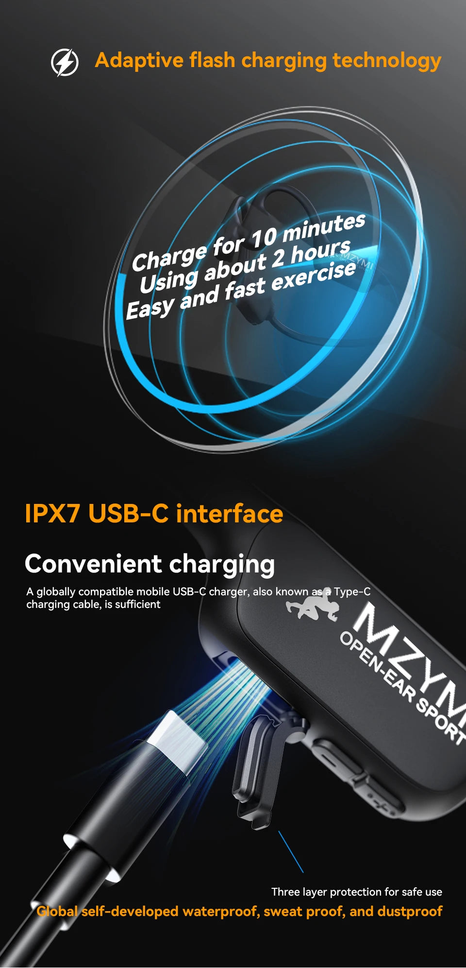 Waterproof Sports Neckband Earphones⁠