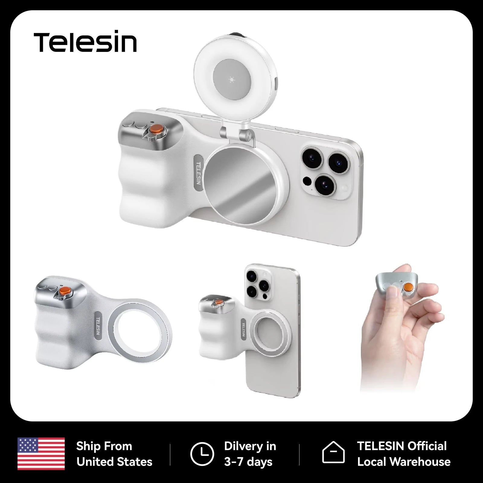 TELESIN Magnetic Smartphone Camera Grip