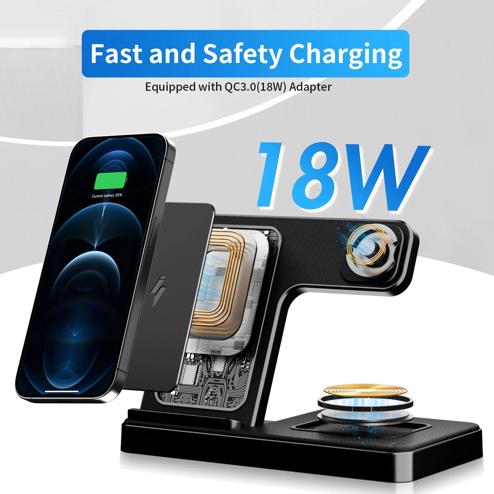 3-in-1 Foldable Wireless Charging Station