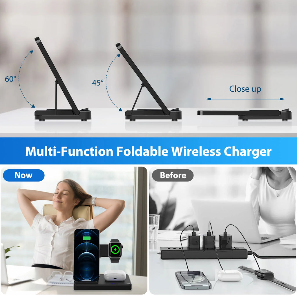 3-in-1 Foldable Wireless Charging Station