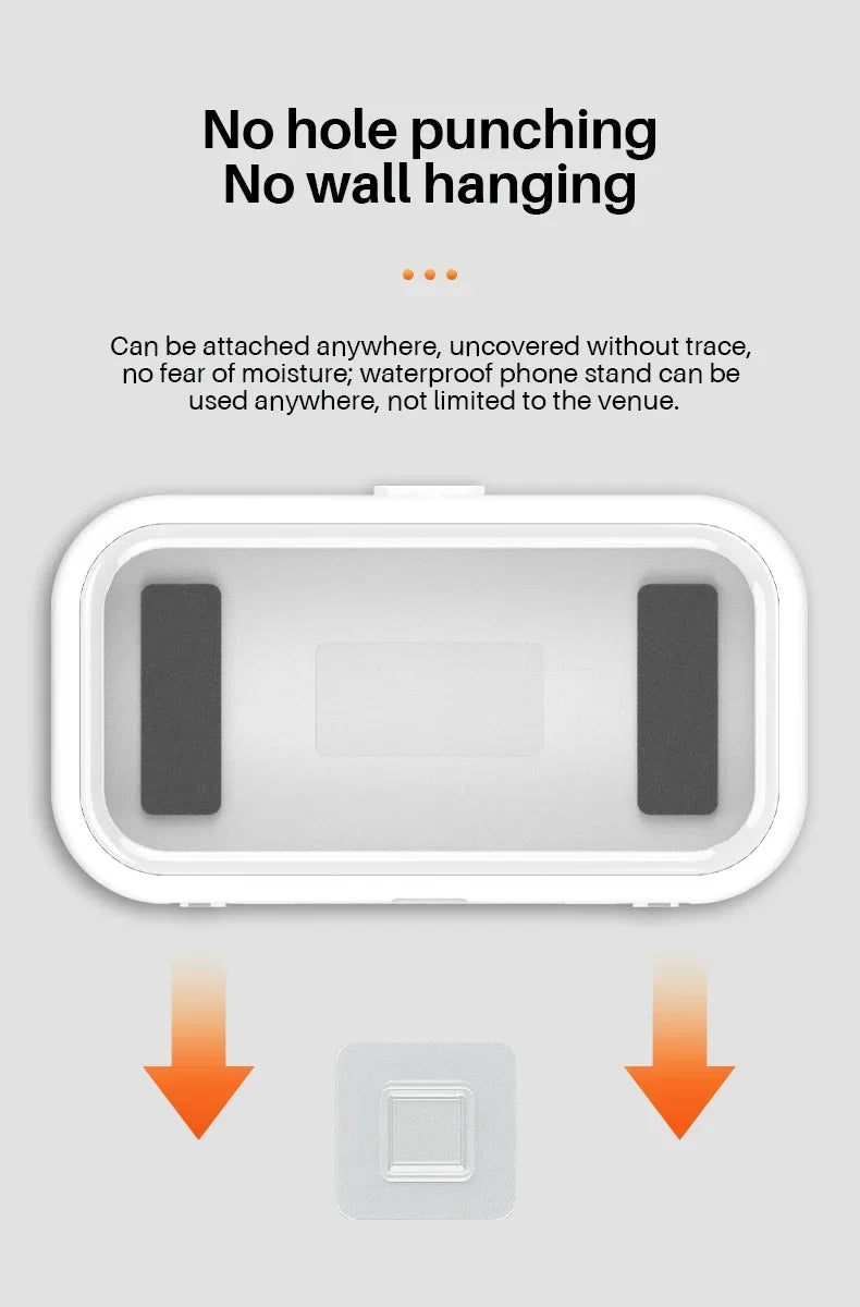 Waterproof Shower Phone Holder with Anti-Fog Screen