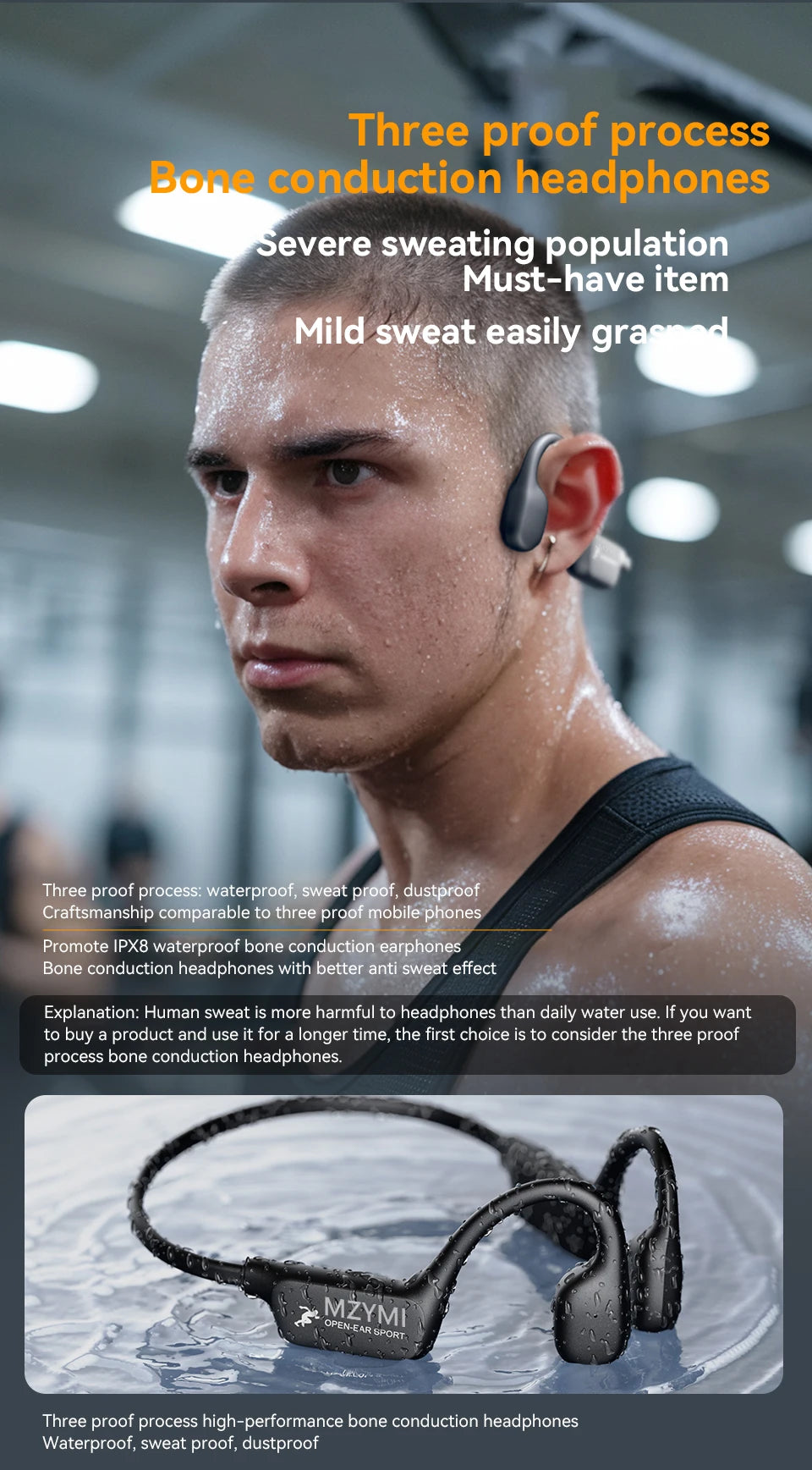 Waterproof Sports Neckband Earphones⁠